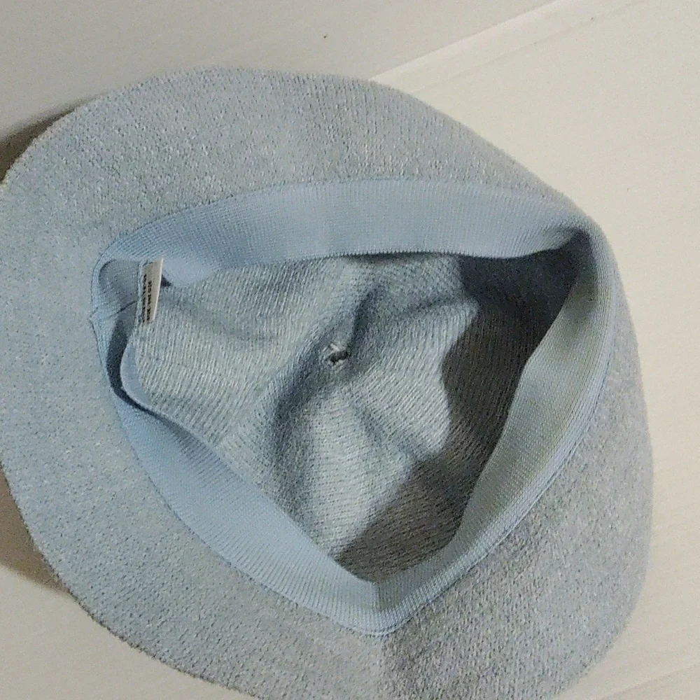 Vintage 90s Y2k Kangol light blue fuzzy furry bucket hat